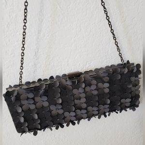 Sondra Roberts Gray  flower Petals clutch Bag